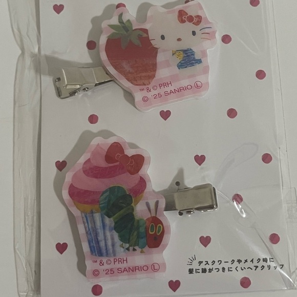 Hello Kitty/The Very Hungry Caterpillar Hair Clips - Picture 2 of 6